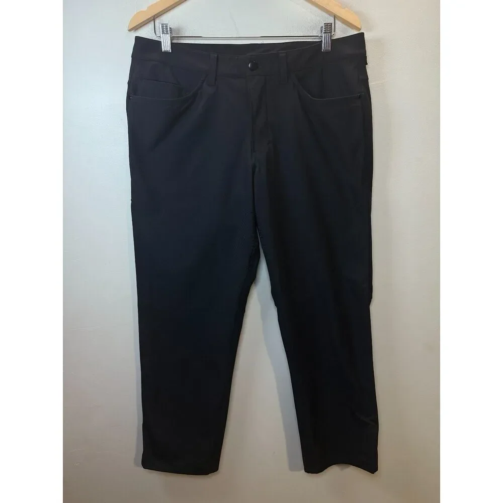 Lululemon ABC Classic Fit 5 Pocket Pant Men's 33 Black Warpstreme Stretch Smooth